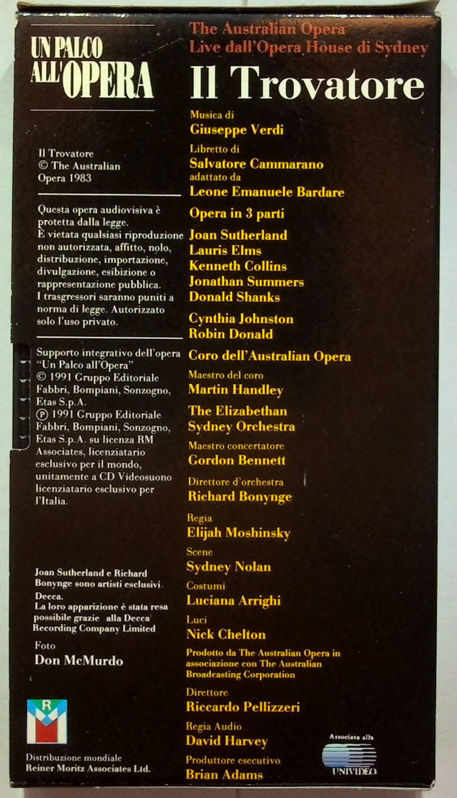 EBOND Un Palco All'opera - Il Trovatore Editoriale VHS VH001629