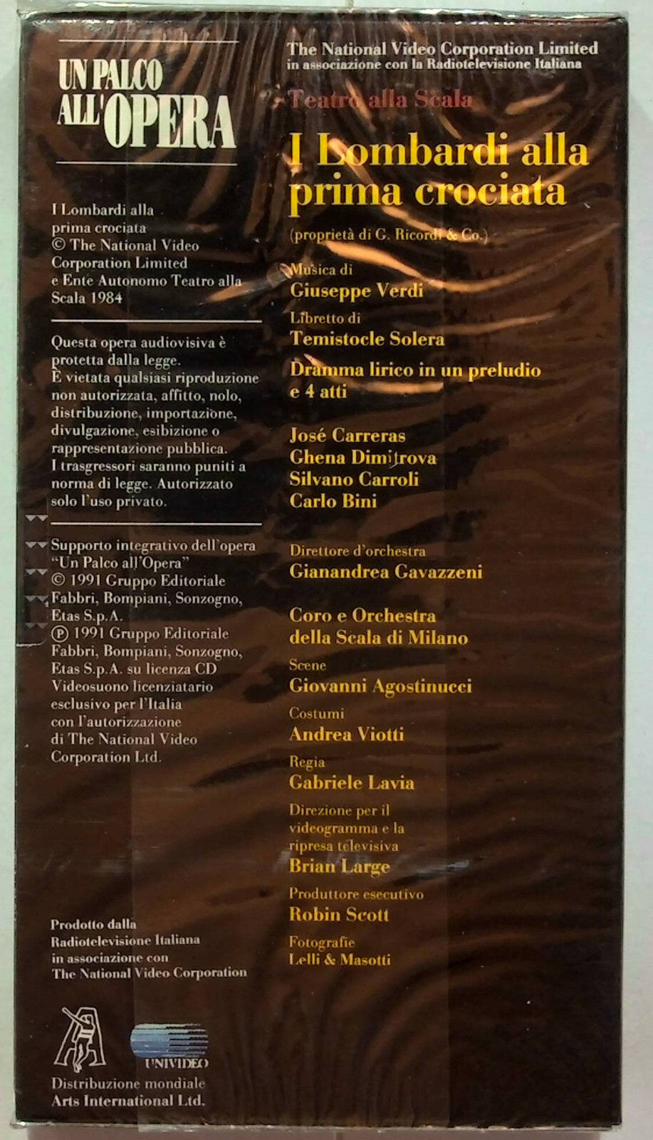 EBOND Un Palco All'opera I Lombardi Alla Prima Crociata Editoriale VHS VH001635