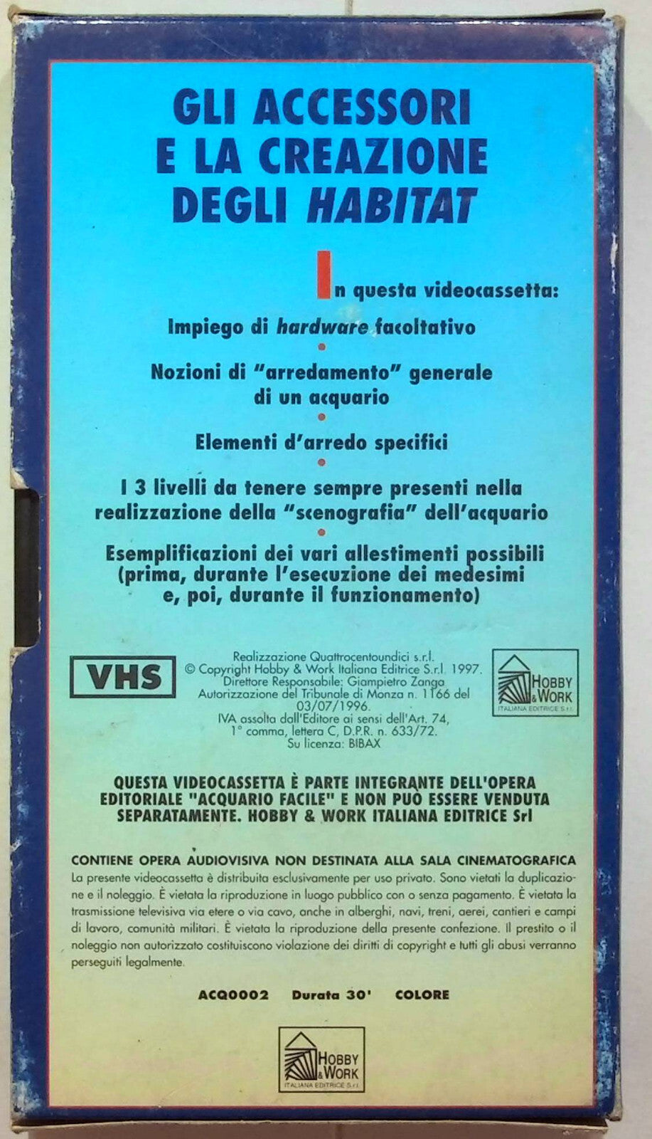EBOND Acquario Facile Volume 2 Editoriale VHS VH001642