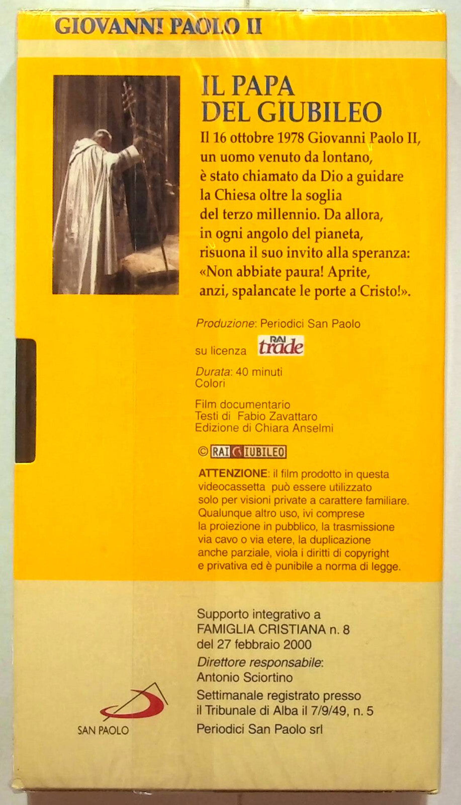 EBOND Il Papa Del Giubileo - Giovanni Paolo Ii Editoriale VHS VH001643