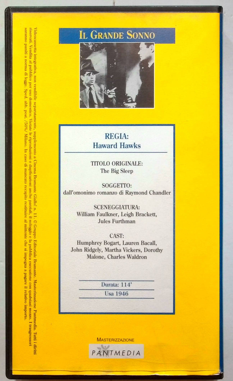EBOND Il Grande Sonno Editoriale VHS VH001666
