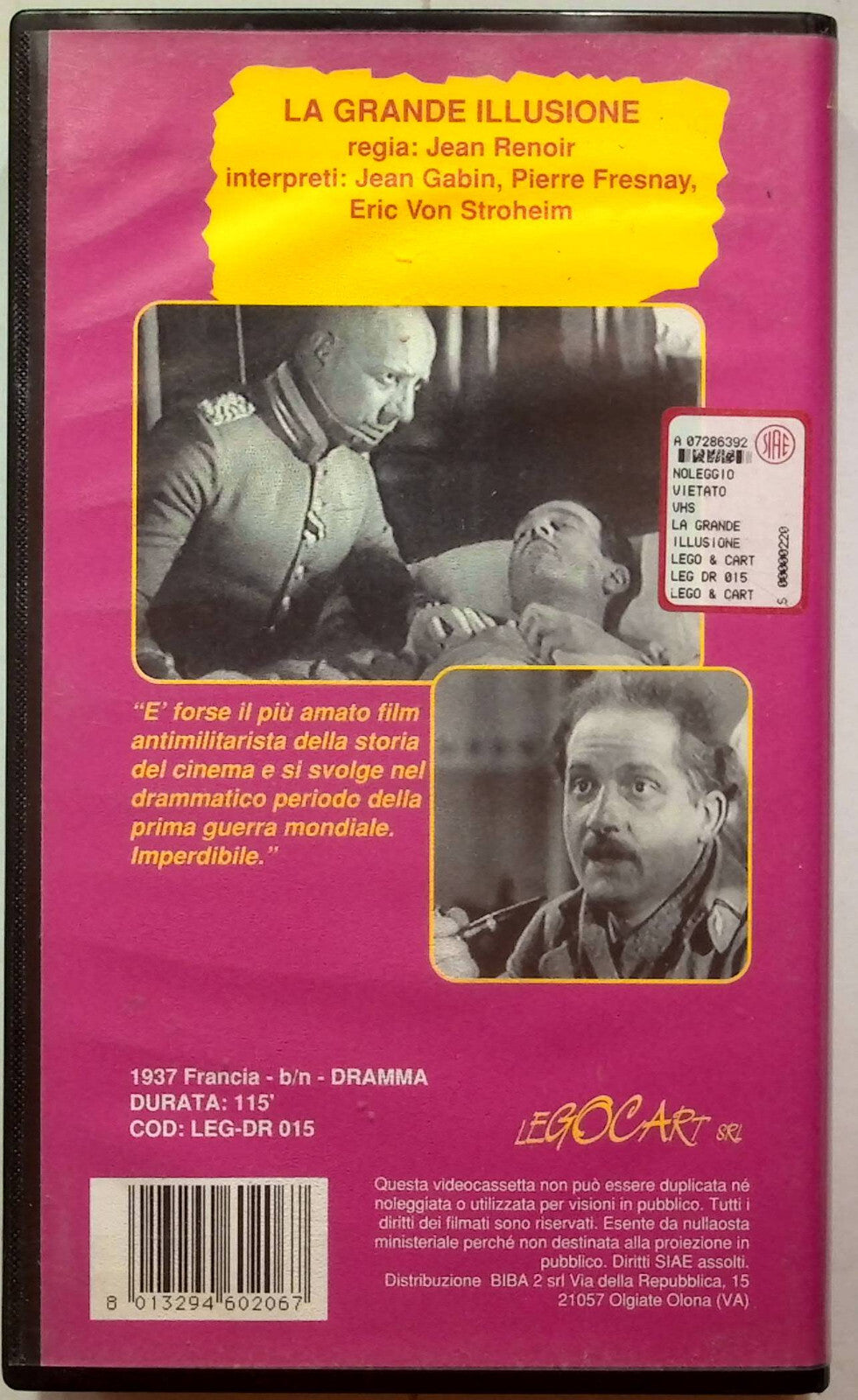 EBOND La Grande Illusione VHS VH001686