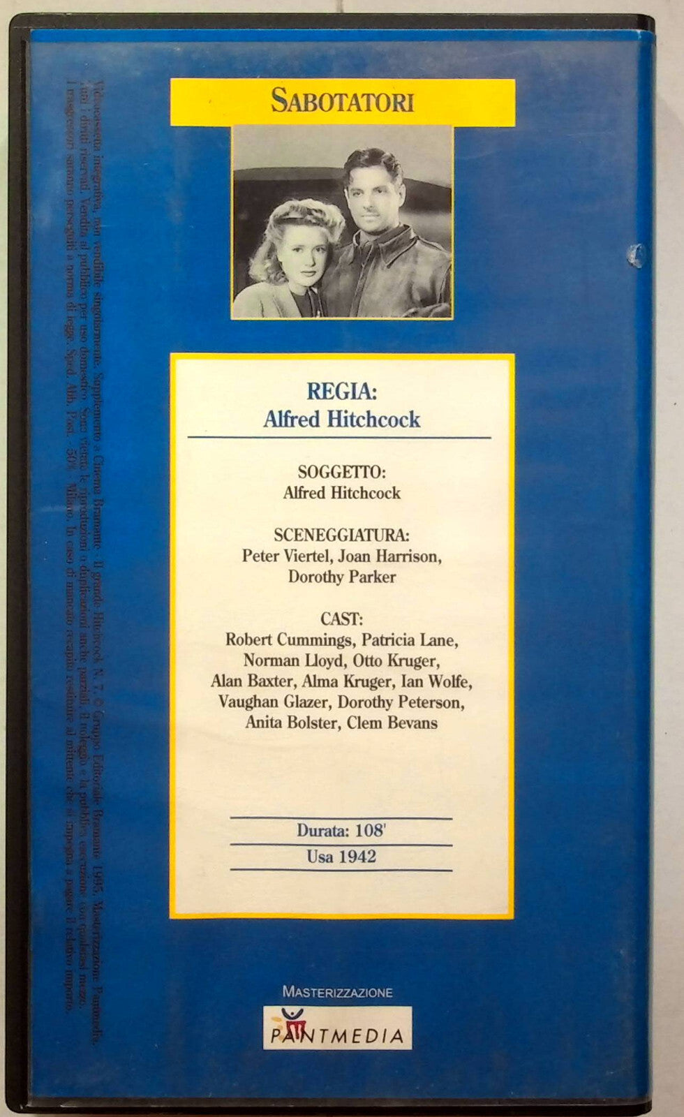 EBOND Sabotatori Editoriale VHS VH001707