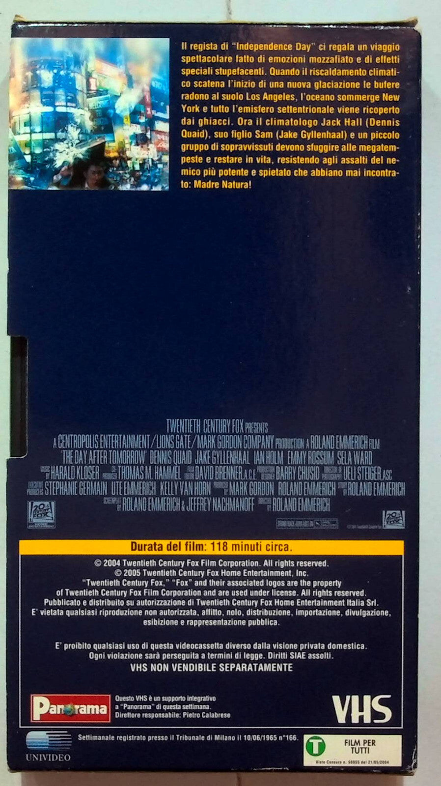 EBOND The Day After Tomorrow - L'alba Del Giorno Dopo Editoriale VHS VH001735