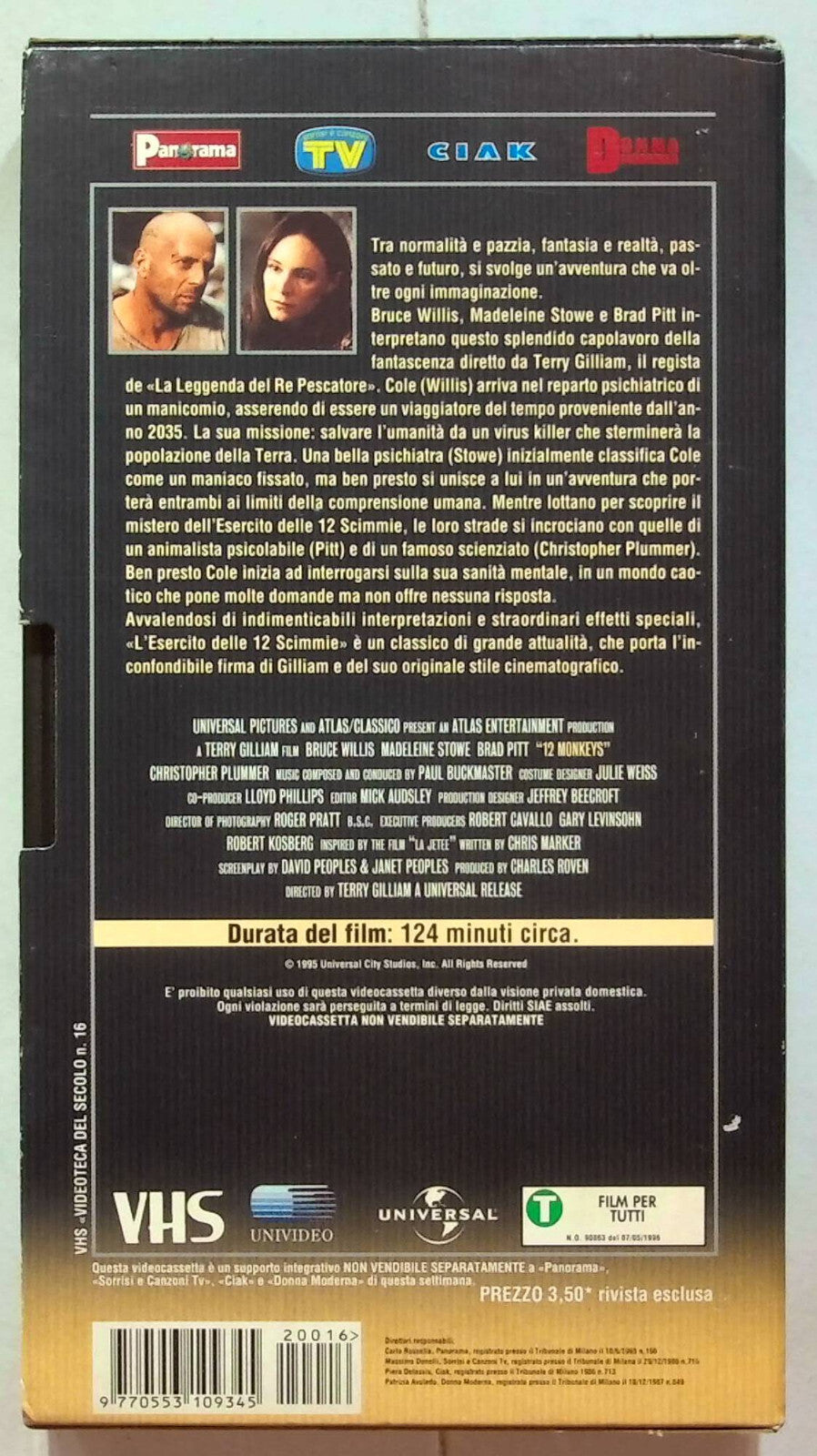 EBOND L'esercito Delle 12 Scimmie Editoriale VHS VH001756