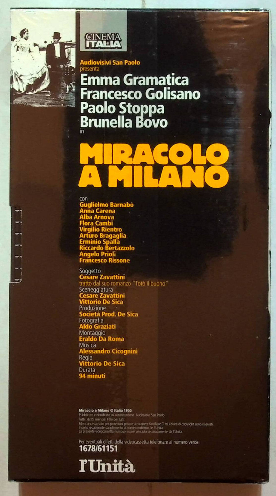 EBOND Miracolo a Milano Editoriale VHS VH001929