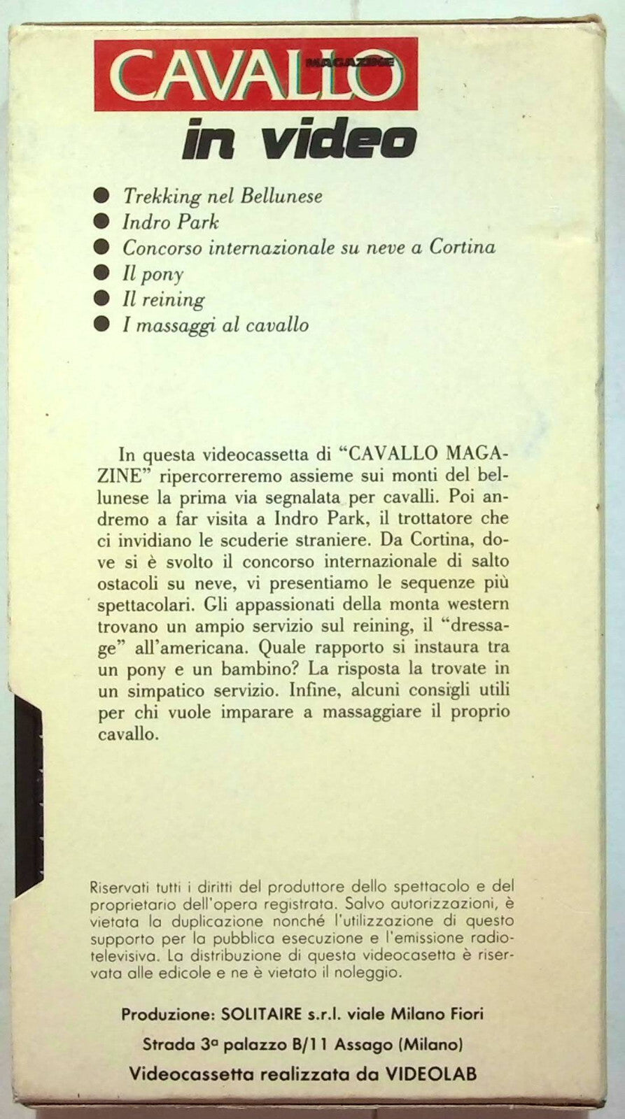 EBOND Cavallo Magazine - Volume 2 - Editoriale VHS VH002127