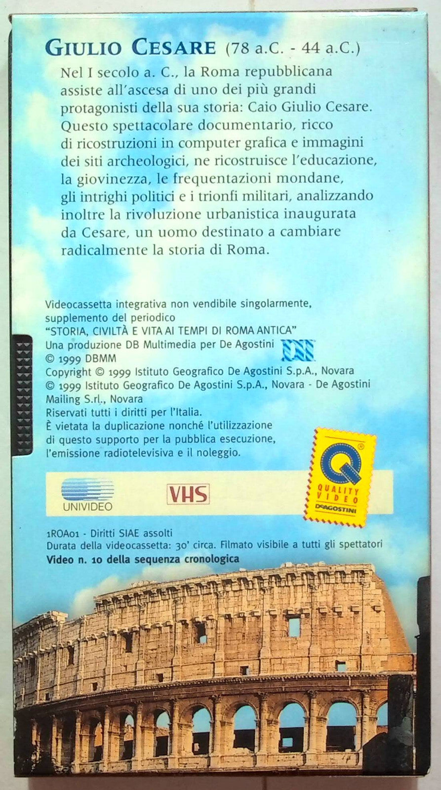 EBOND Roma Antica - Giulio Cesare Editoriale VHS VH002134