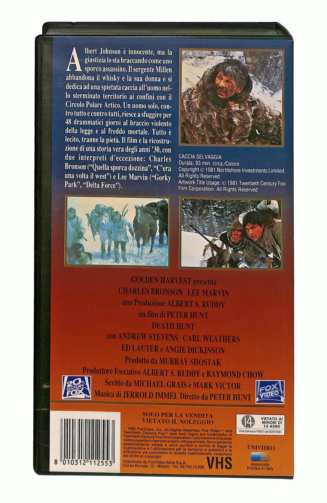 EBOND Caccia Selvaggia Peter Hunt Univideo Fox VHS VH002203