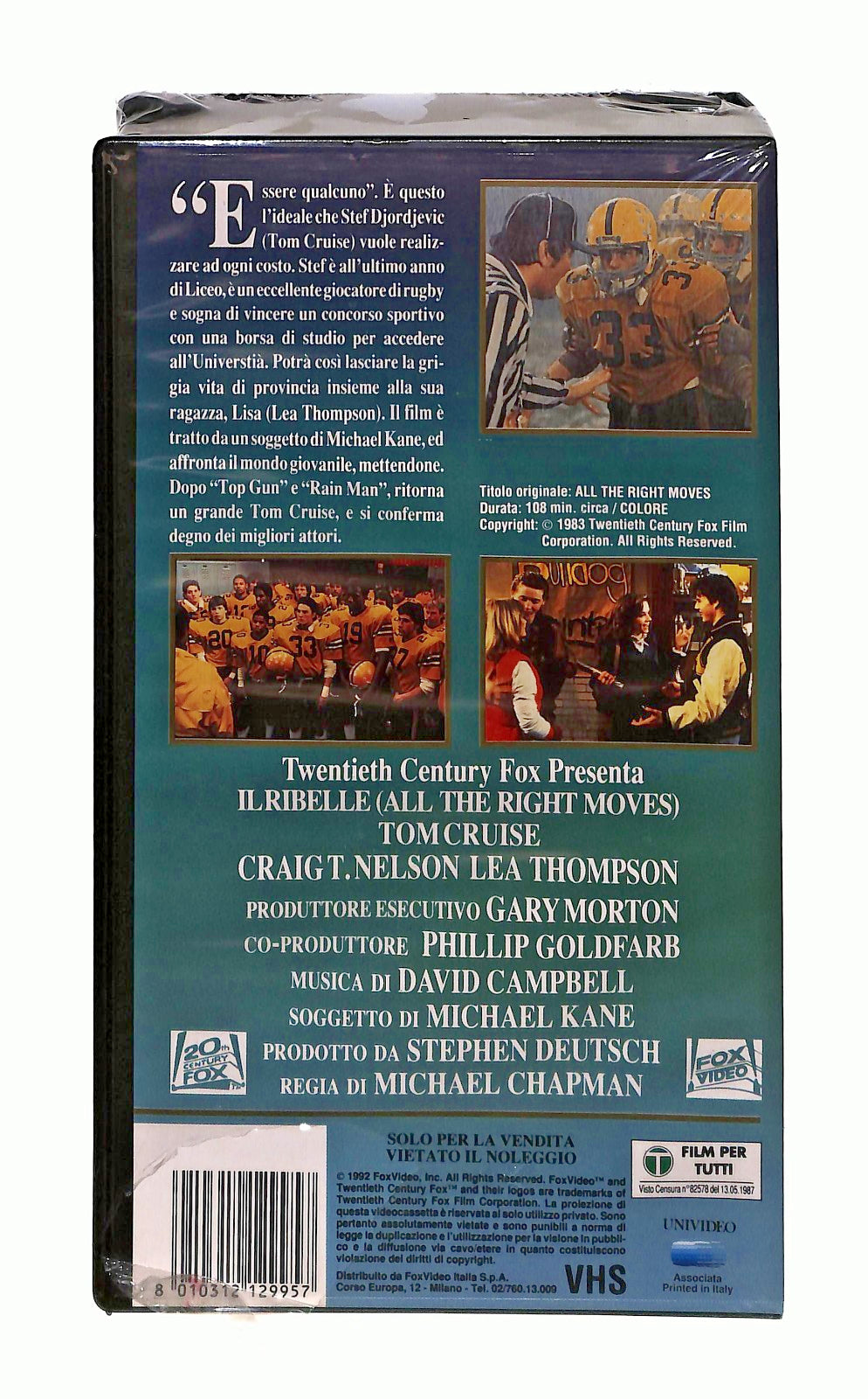 EBOND Il Ribelle Michael Chapman Univideo Fox VHS VH002208