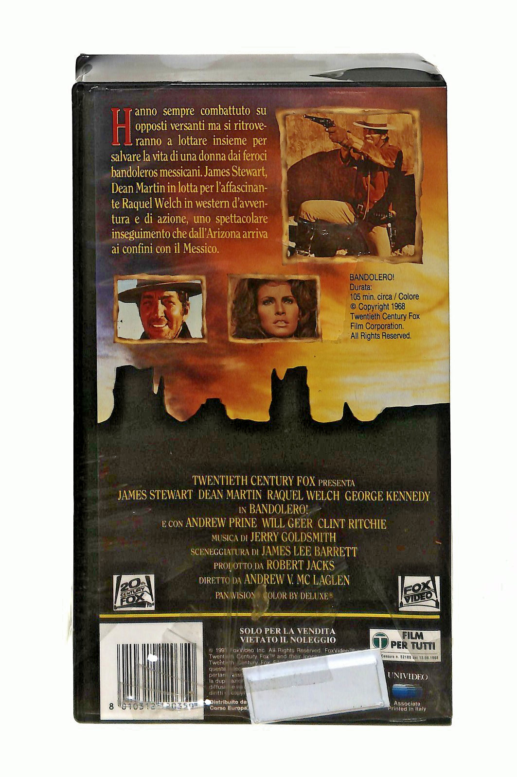 EBOND Bandolero Andrew V Mc Laglen Univideo Fox VHS VH002220