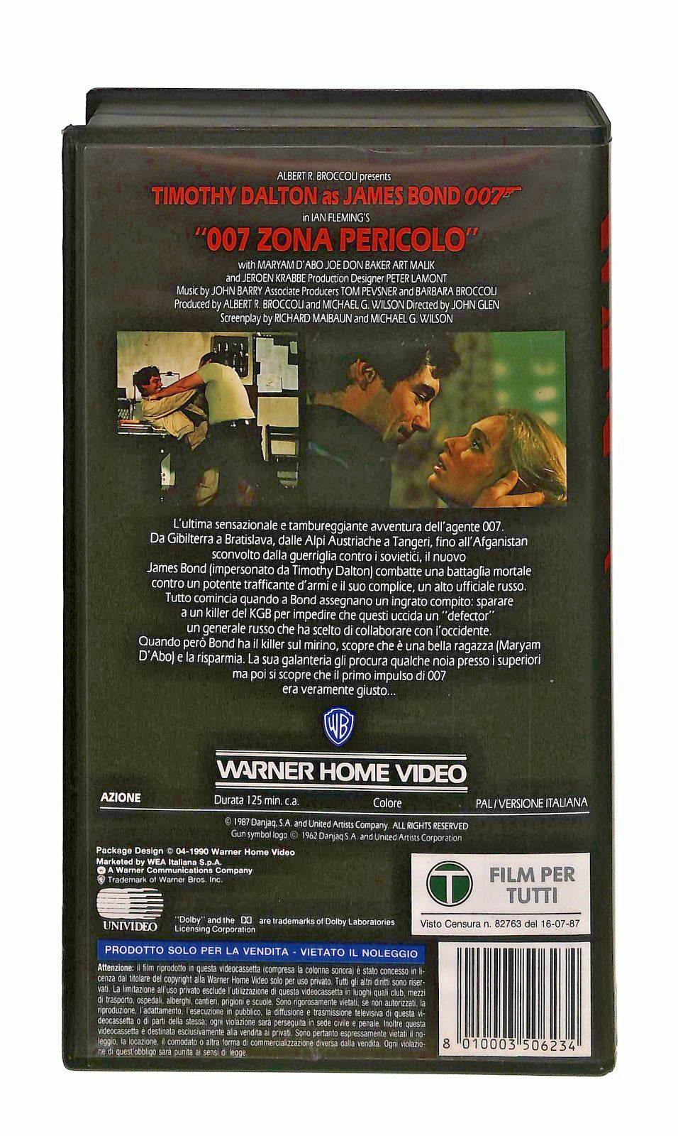 EBOND Zona Pericolo James Bond 007 Wb VHS VH002252