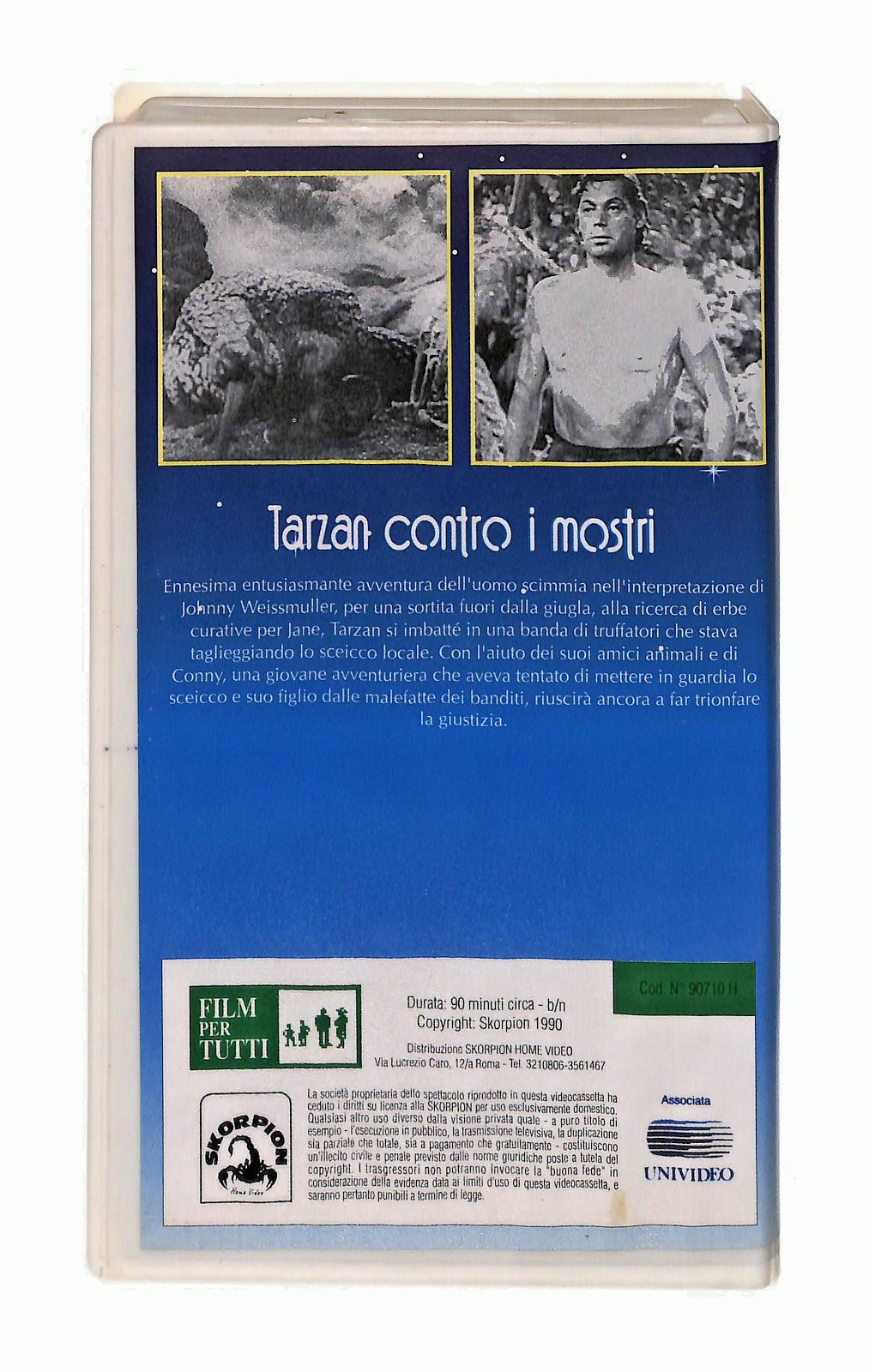 EBOND Tarzan Contro i Mostri Weissmuller Kelly Sheffield Hollywood VHS VH002283
