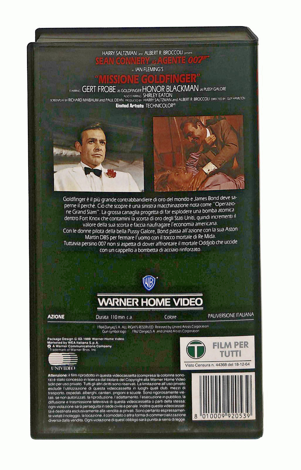 EBOND Missione Goldfinger James Bond 007 Wb VHS VH002301