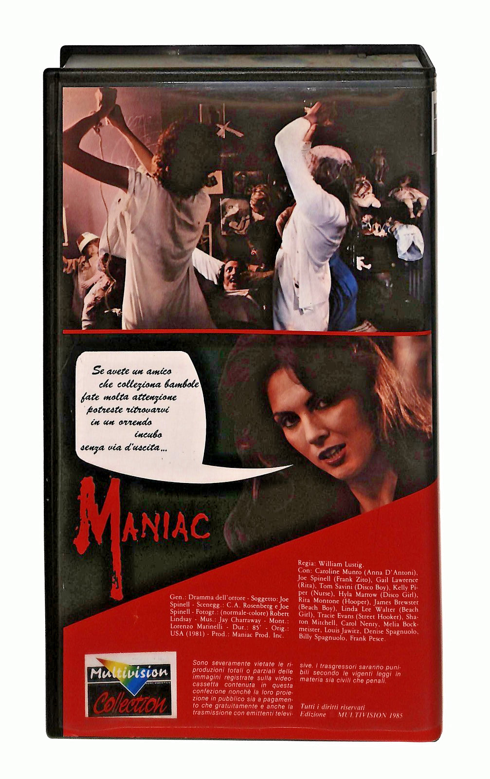 EBOND Maniac Spinell Munro Multivision VHS VH002324