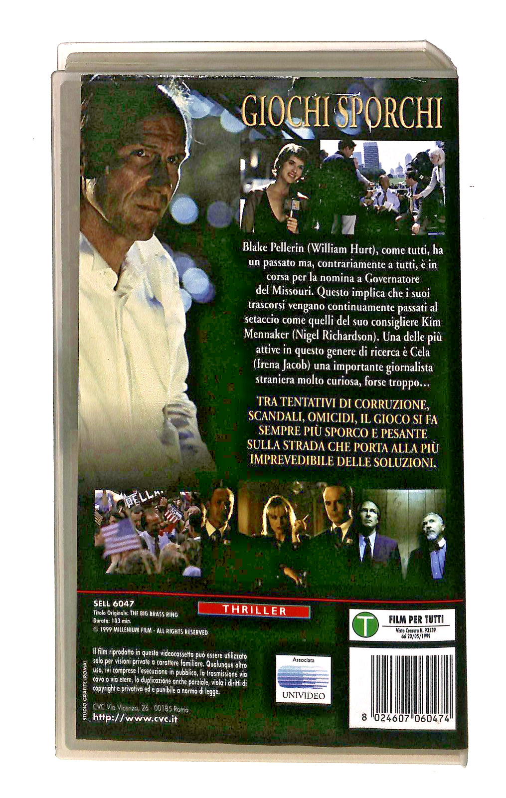 EBOND Giochi Sporchi William Hurt Richardson Jacob Cvc VHS VH002357