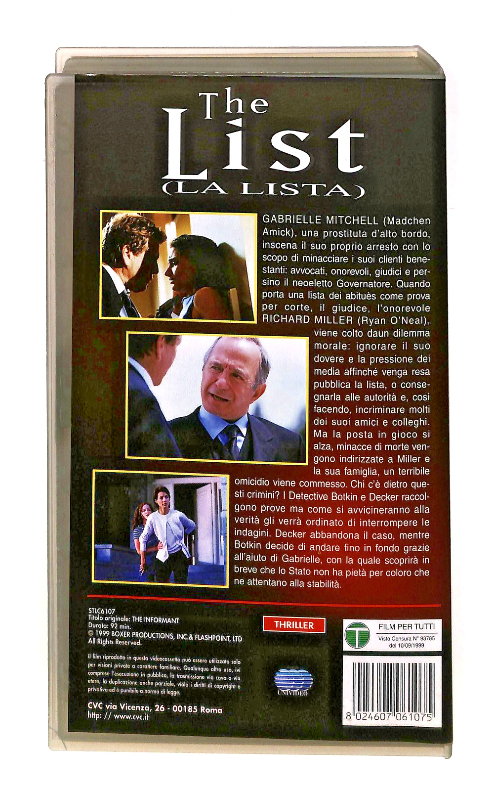 EBOND The List O Neal Amick Gazzara Cvc VHS VH002358