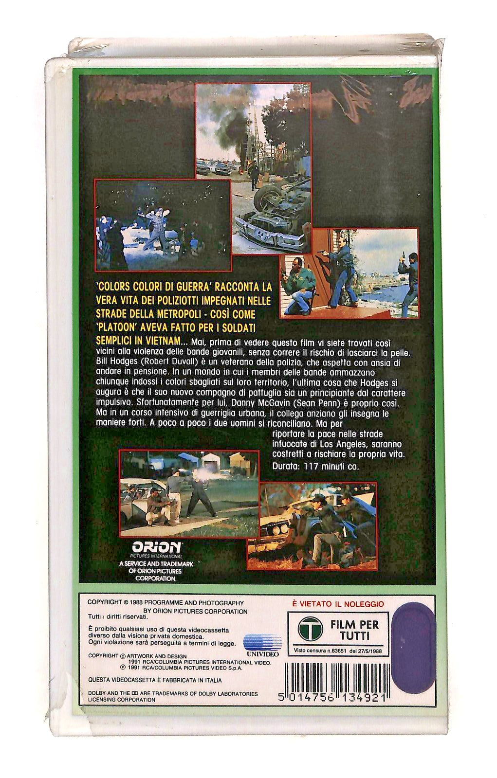 EBOND Colors Colori Di Guerra Dennis Hopper Penn Duvall Winners VHS VH002364