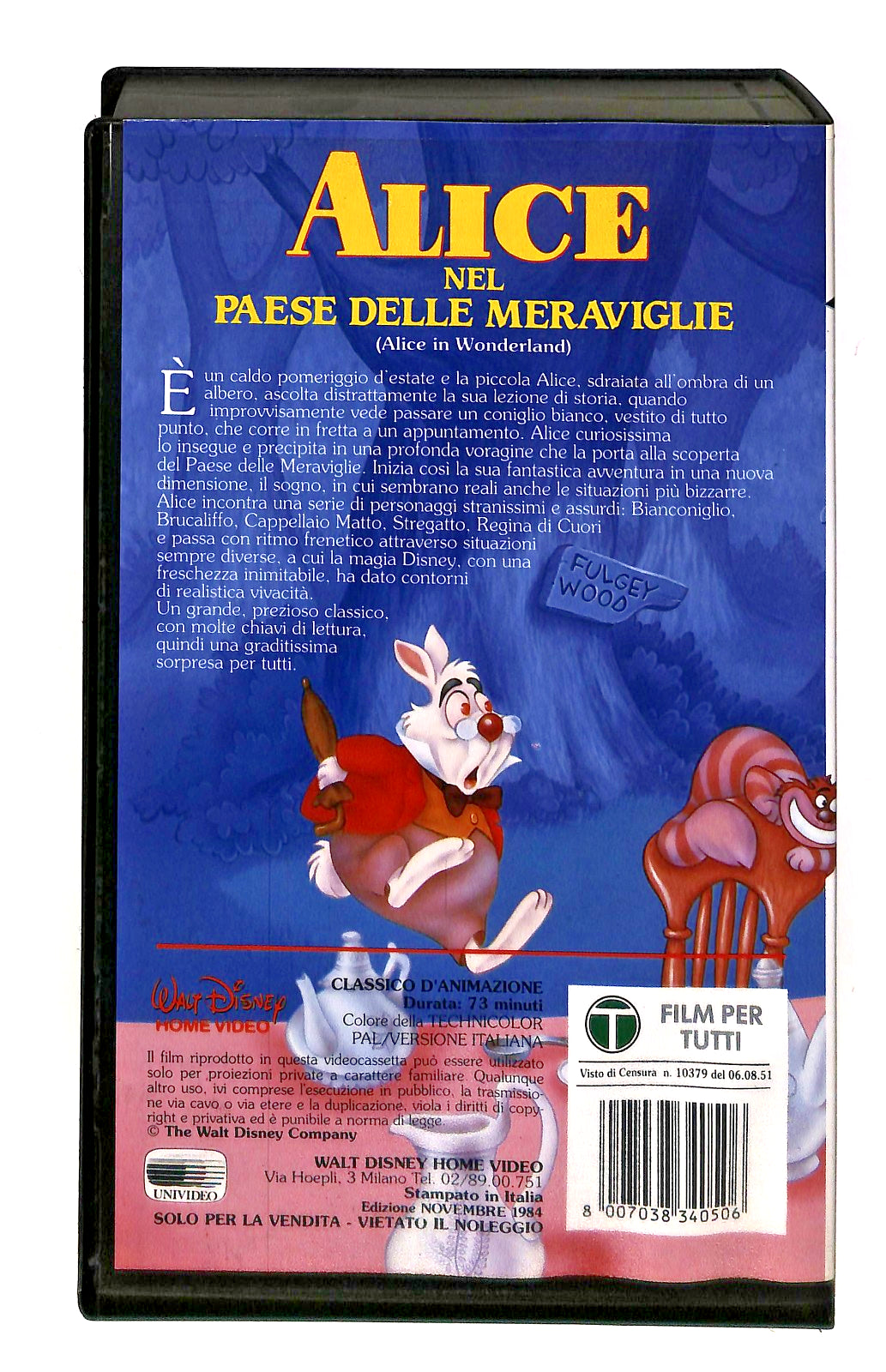 EBOND Alice Nel Paese Delle Meraviglie Walt Disney VHS VH002365