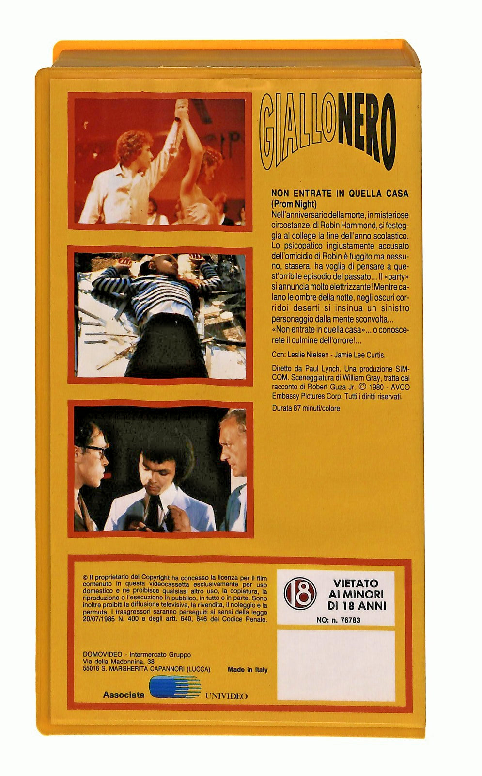 EBOND Non Entrate In Quella Casa Giallonero Domovideo VHS VH002382