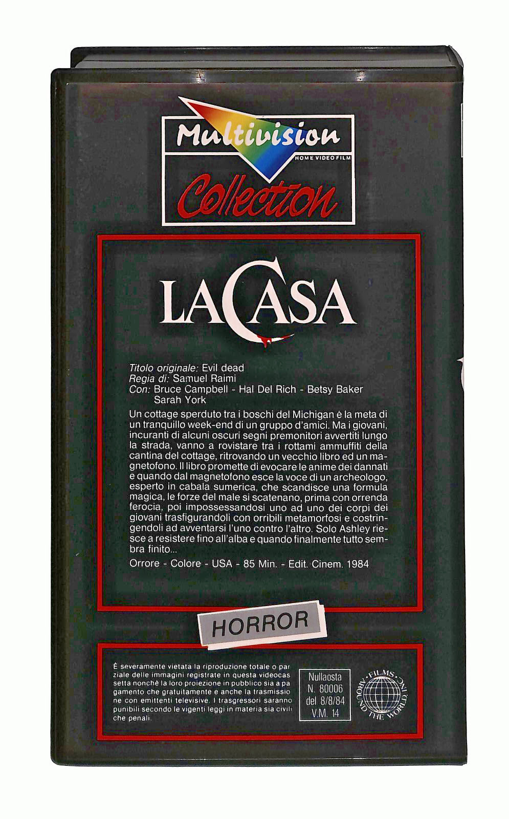EBOND La Casa Samuel Raimi Multivision VHS VH002453
