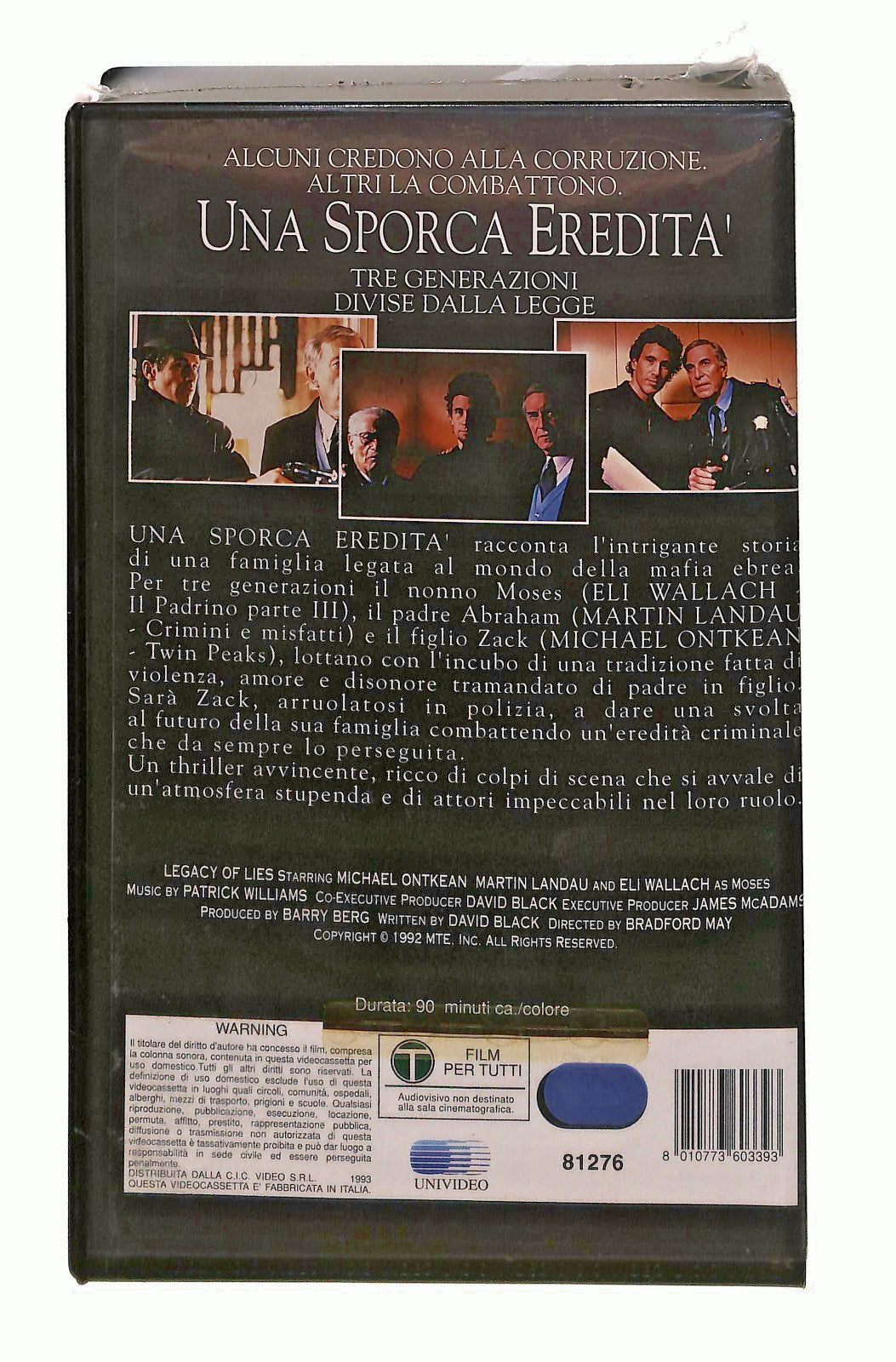 EBOND Una Sporca Eredita Landau Ontkean Wallach Universal VHS VH002461