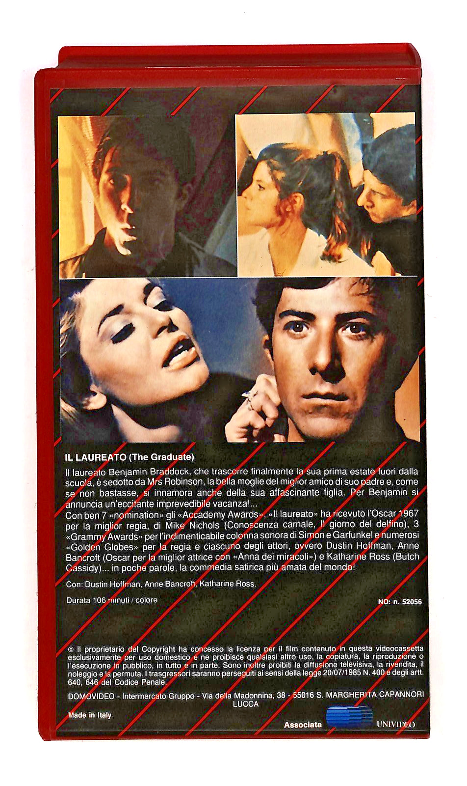 EBOND Il Laureato Hoffman Bancroft Ross Domovideo VHS VH002473