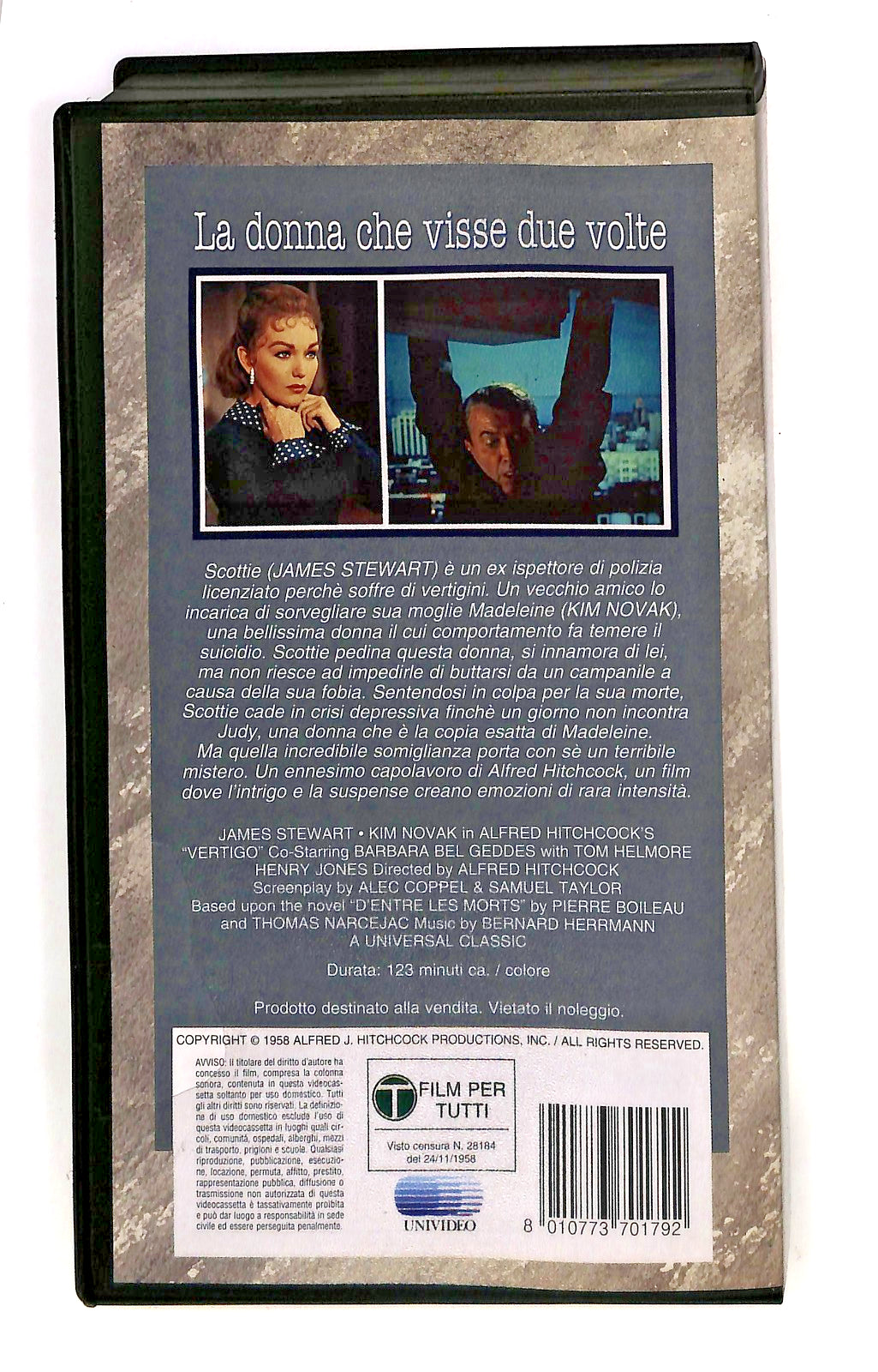 EBOND La Donna Che Visse Due Volte Hitchcock Universal Cic VHS VH002486