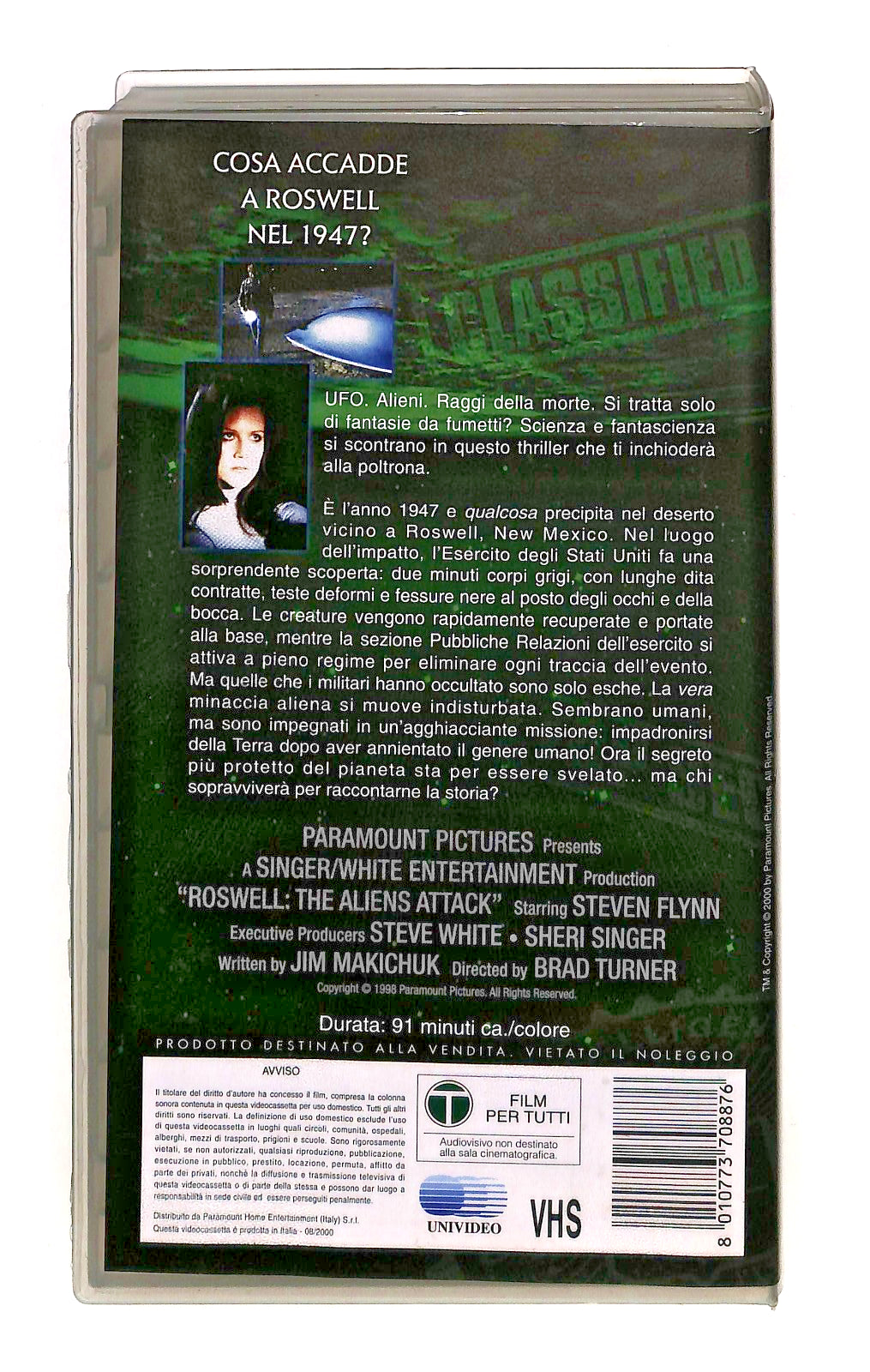 EBOND Roswell Lo Sbarco Degli Alieni Paramount VHS VH002512