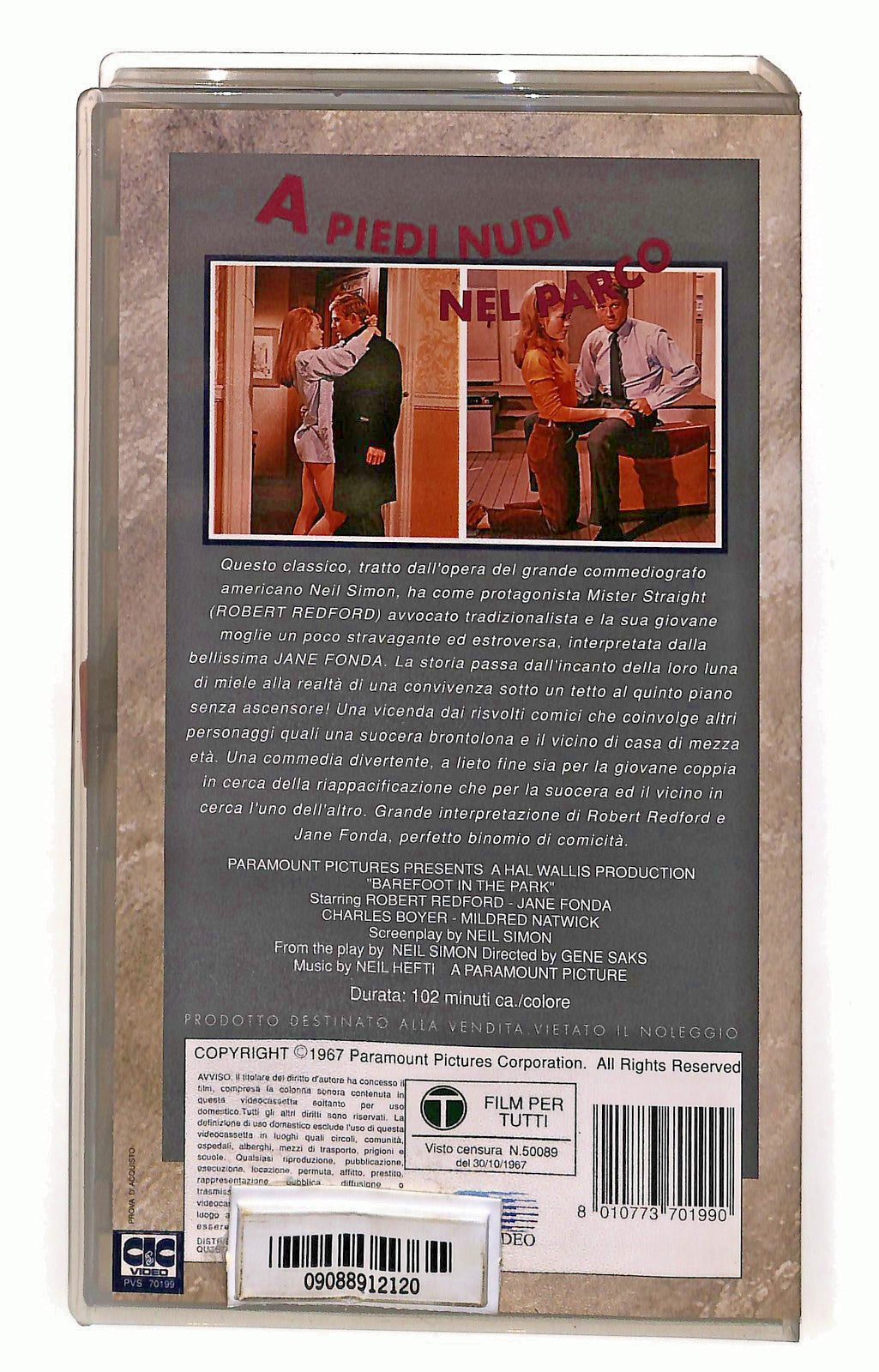 EBOND A Piedi Nudi Nel Parco Cic Paramount VHS VH002514