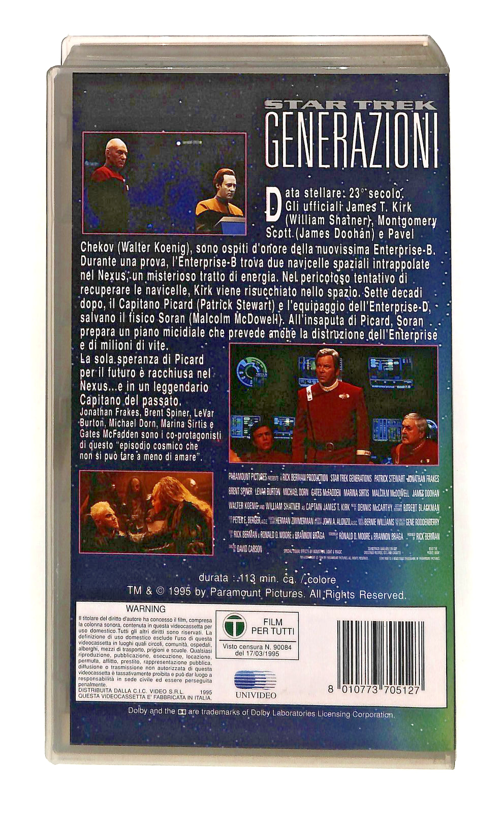 EBOND Star Trek Generazioni Paramount Cic VHS VH002525