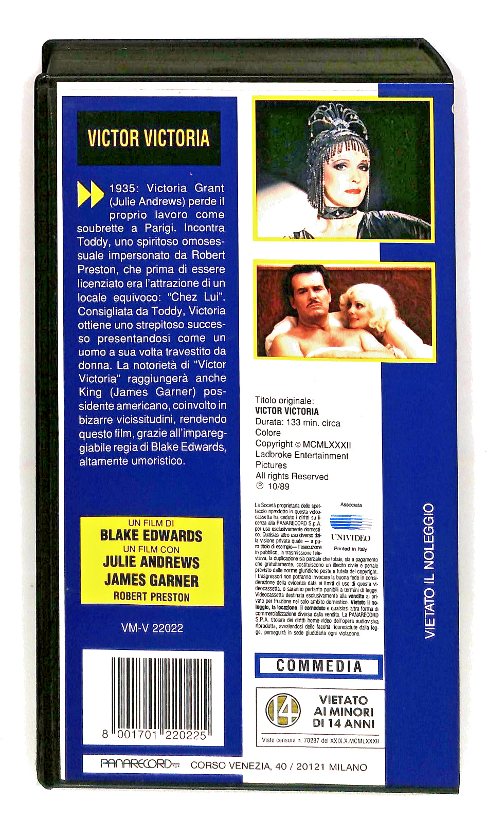 EBOND Victor Victoria Panarecord Gallery Mgm Ua VHS VH002537