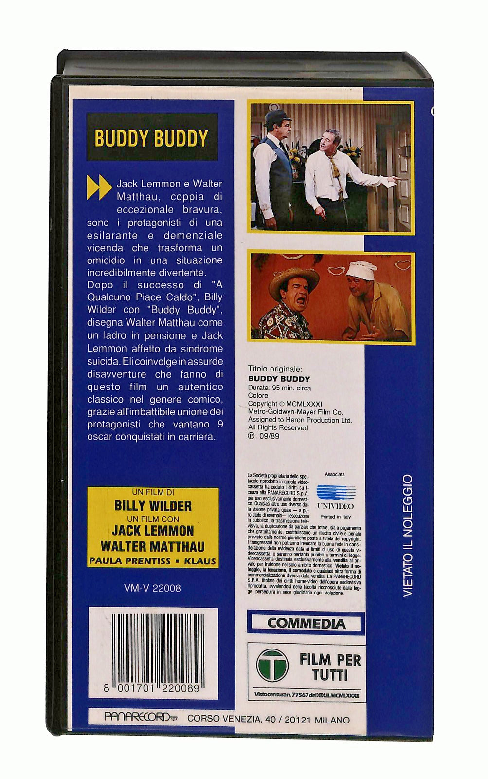 EBOND Buddy Buddy Billy Wilder Panarecord Gallery Mgm Ua VHS VH002556