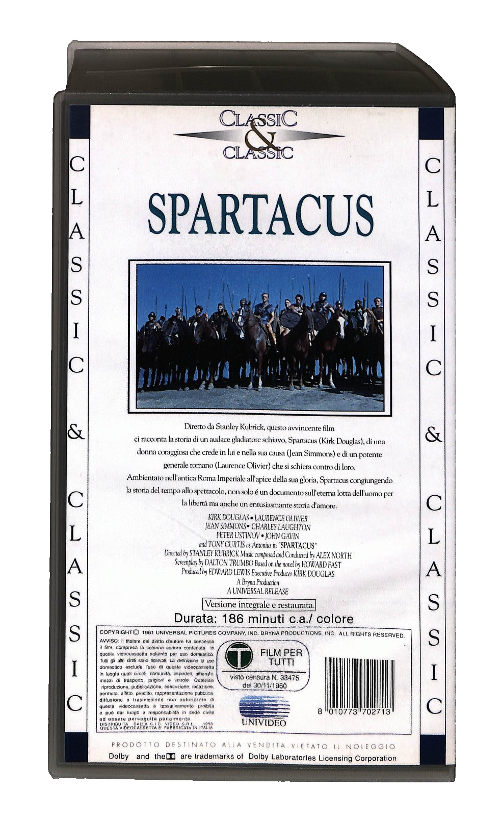 EBOND Spartacus Parte I e Ii 2 VHS Classic Universal VHS VH002601