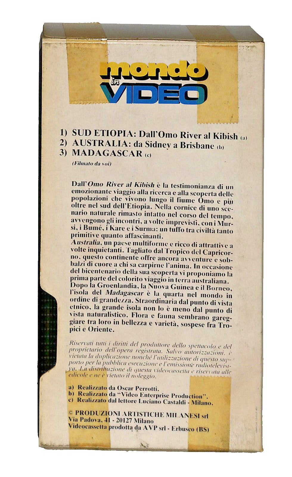 EBOND Sud Etiopia Australia Madagascar Mondo In Video N 4 VHS VH002602