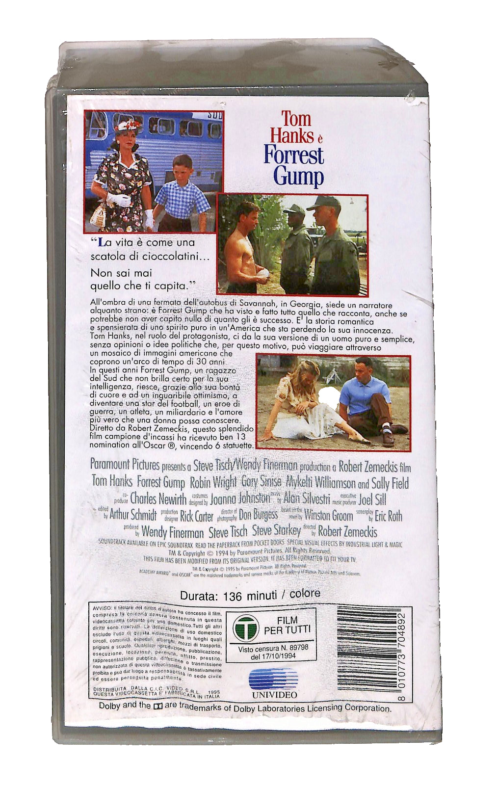 EBOND Forrest Gump Tom Hanks Paramount 2 VHS VH002609