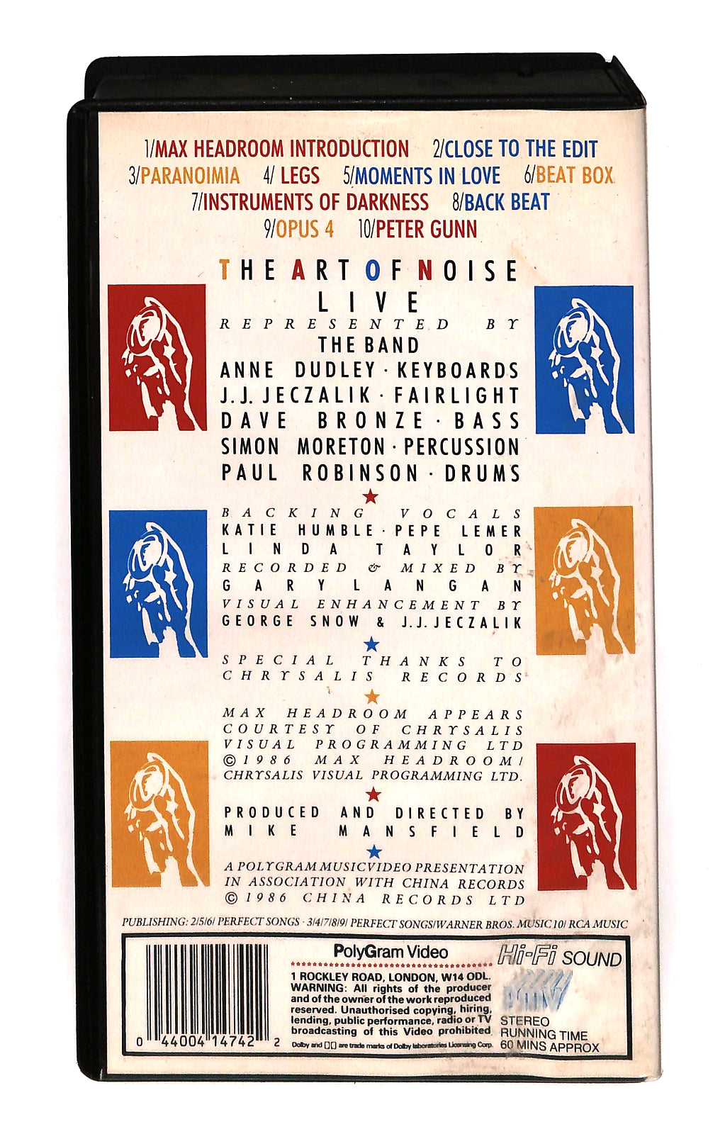 EBOND The Art Of Noise In Visible Silence No Ita VHS VH002624