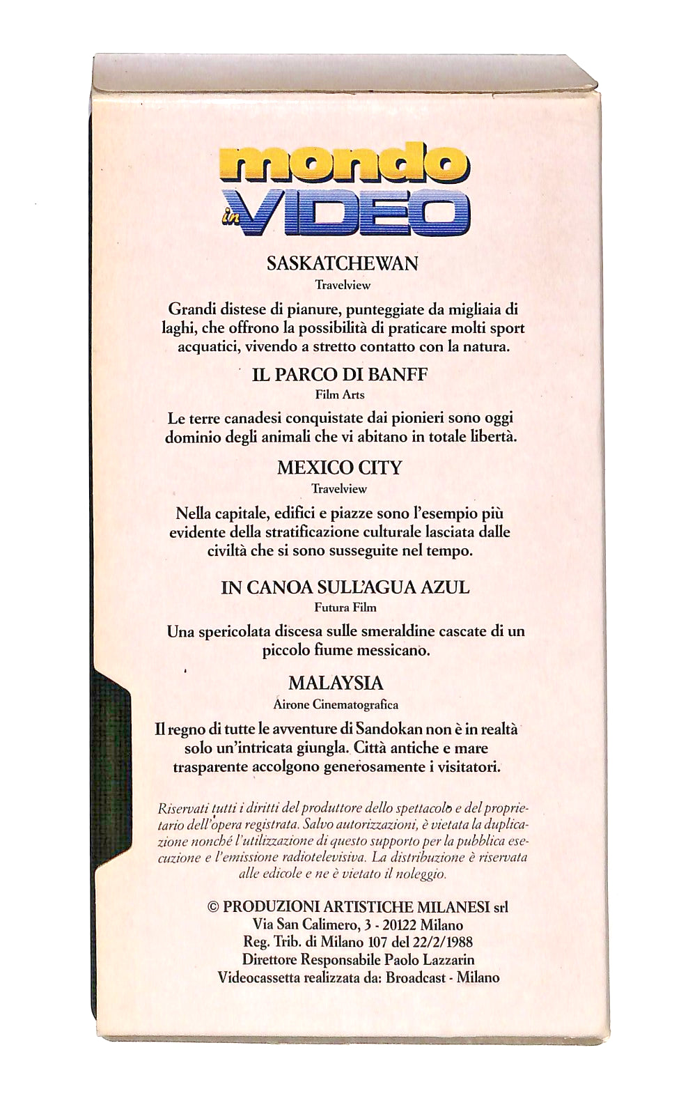 EBOND Saskatchewan Il Parco Di Banff Mexico Mondo In Video N 22 VHS VH002661