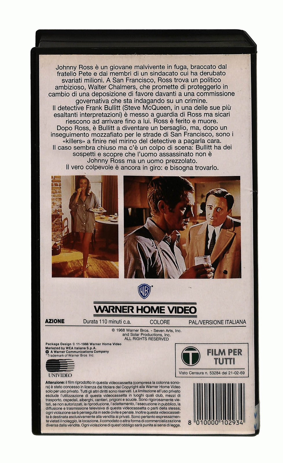 EBOND Bullitt Steve Mcqueen Gli Scudi Wb VHS VH002812