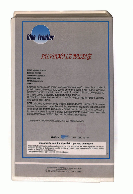 EBOND Salviamo Le Balene Blue Frontier VHS VH002878
