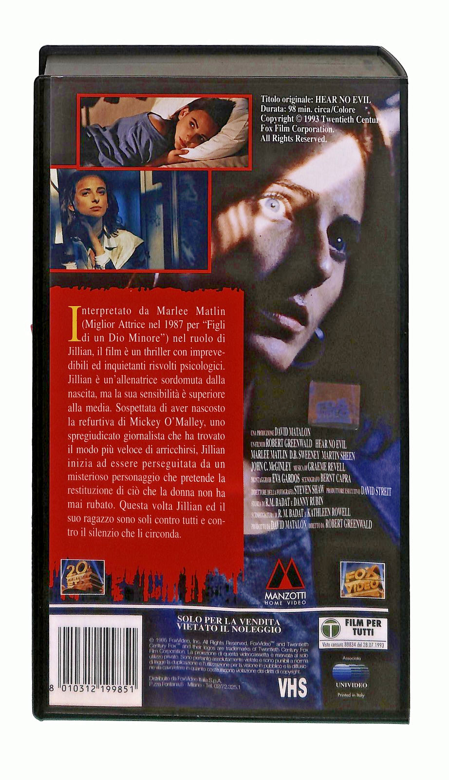 EBOND Occhi Per Sentire Fox VHS VH002882