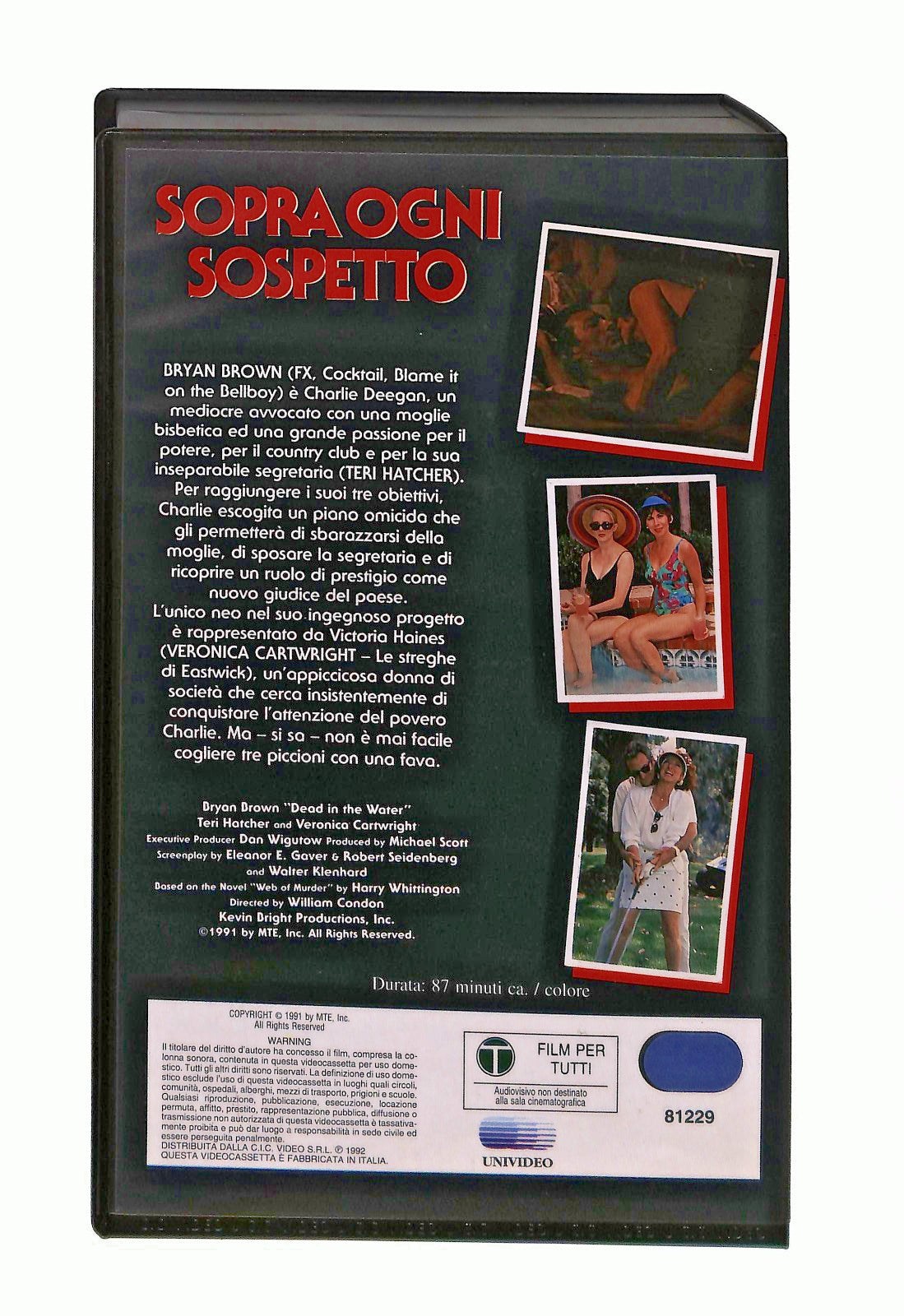 EBOND Sopra Ogni Sospetto Universal Cic VHS VH002904