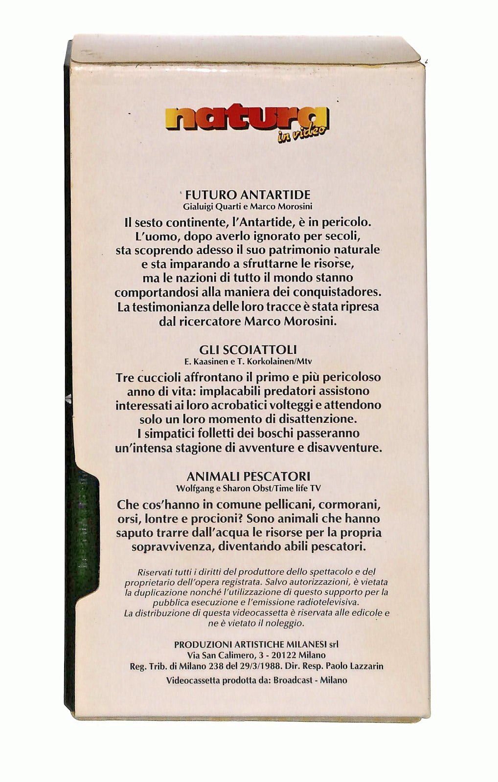 EBOND Natura Video N 19 Futuro Antartide Gli Scoiattoli VHS VH002932