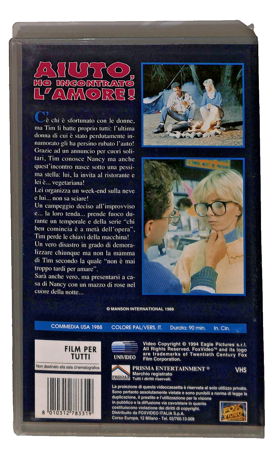 EBOND Aiuto Ho Incontrato l Amore Fox Prisma VHS VH002954
