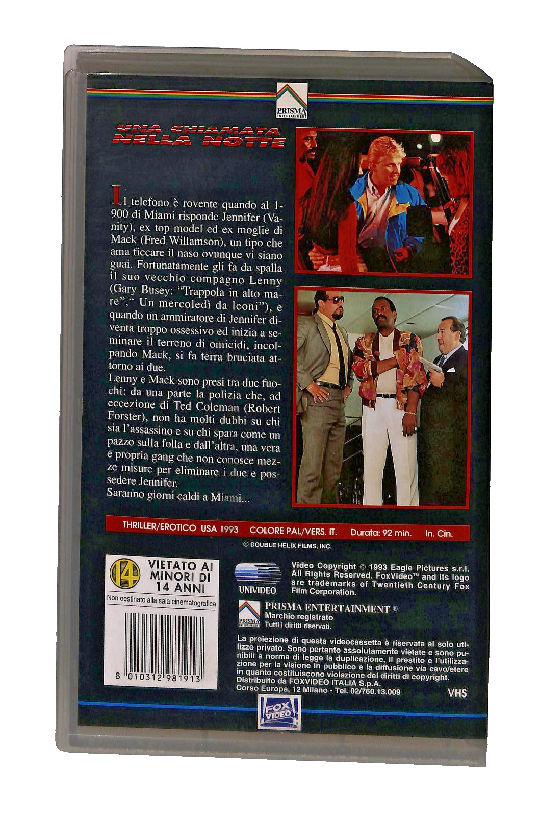 EBOND Una Chiamata Nella Notte Fox VHS VH002959