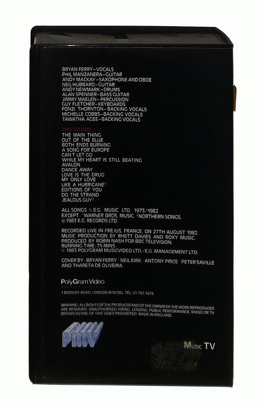 EBOND Roxy Music The High Road No Ita VHS VH002977