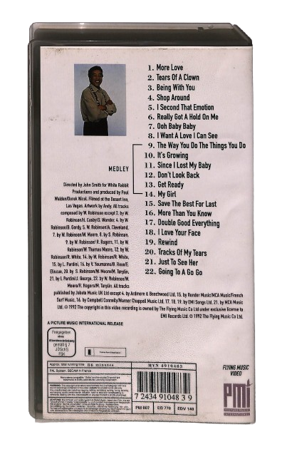 EBOND Smokey Robinson The Greatest Hits Live No Ita VHS VH002984