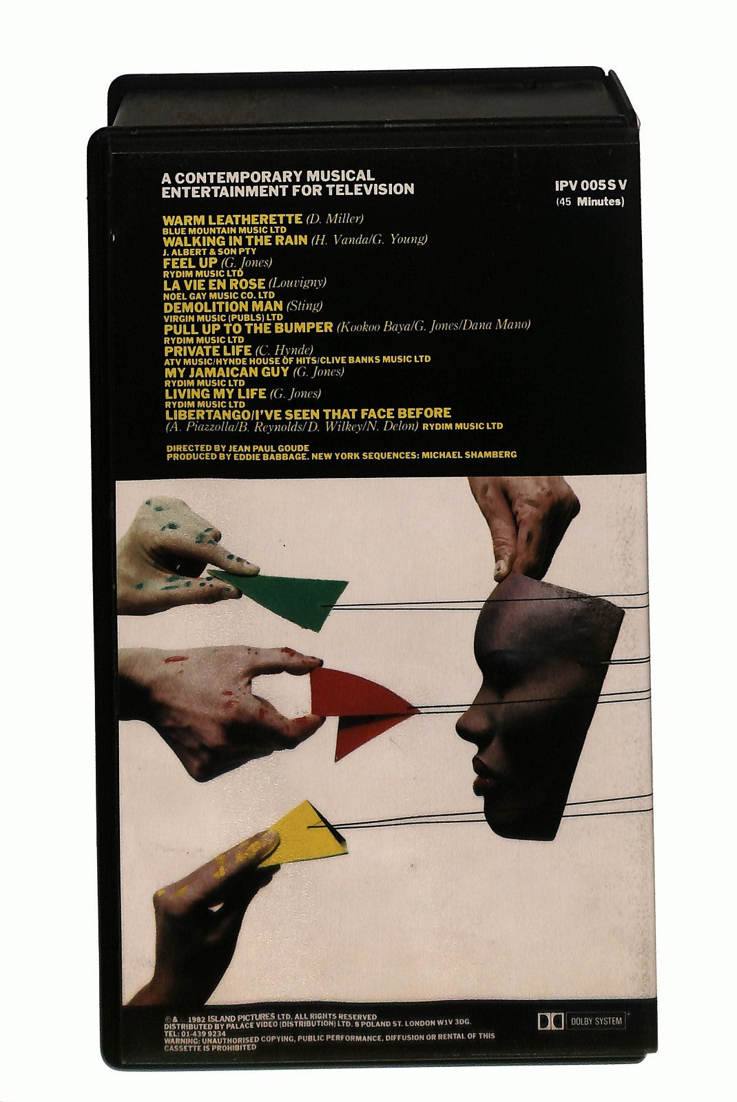 EBOND Grace Jones a One Man Show No Ita VHS VH003017