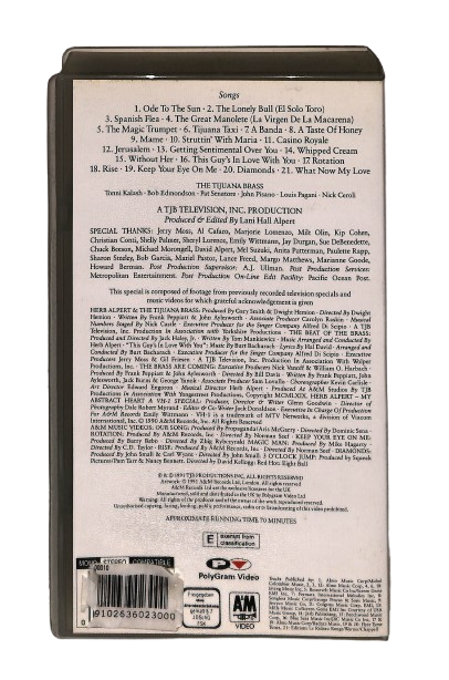 EBOND The Very Best Of Herb Alpert No Ita VHS VH003058