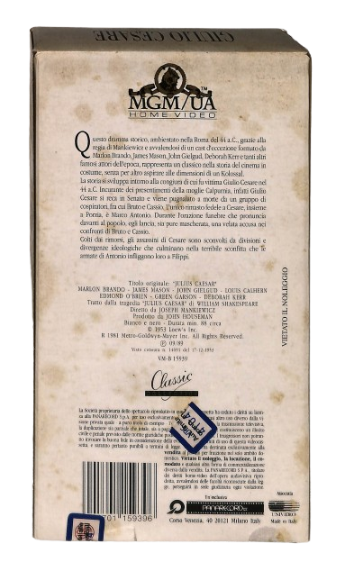 EBOND Giulio Cesare Classic Collection Mgm Ua VHS VH003132
